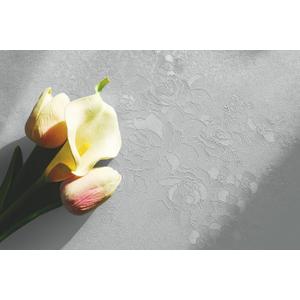 Dimoon Wallpaper 78.7"x17.3" Thicken Embossed Flower Peel and Stick Wallpaper Silver Grey Solid Light Gray Floral Stick Peel Contact Paper Waterproof Self Adhesive Wall Paper Removable