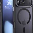 Newfuture Magnetic for iPhone 17 Pro Max Case [Compatible with Magsafe] [Military Grade Drop Protection] Translucent Matte Anti-Scratch Shockproof Protective Phone Cover 6.9 Inch, Black