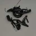 V-Type Bike Brake Set, Complete Universal Bike Front and Rear MTB Brake, Bicycle Brakes, Inner and Outer Cables, Include Brakes Lever Calipers Multi-Tool Wrenches (Black)