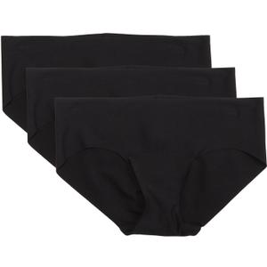 Commando Womens 3Pk Cotton Bikini (Medium, Black)