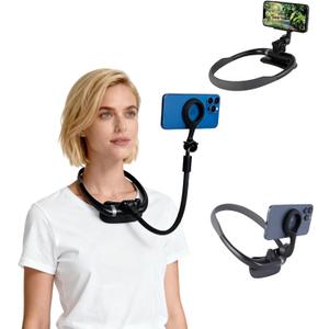Chapter Seven Neck Phone Holder for Recording,Upgrade Gooseneck Cell Phone Stand,Flexible Lazy Bracket DIY 360 Rotating for Multiple Functions (Magnetic Mobile Phone Clip)