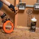 Klein Tools 56331 50-Foot Electrical Fish Tape, Steel Wire Puller with Double Loop Tip, Optimized Housing and Handle, 1/8-Inch