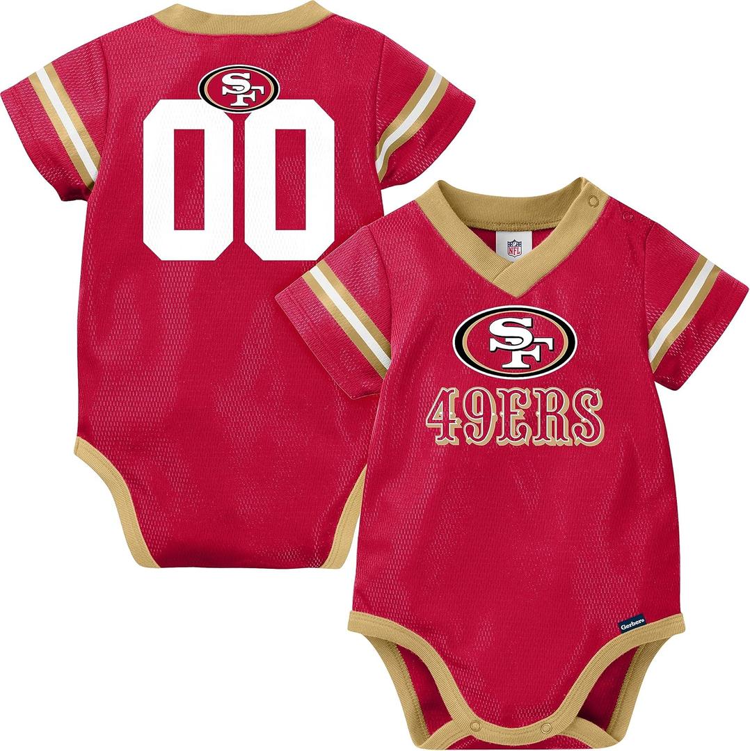 Gerber NFL unisex-baby Nfl Team Jersey Onesie Bodysuit (Red)