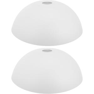 PRETYZOOM Mushroom Lamp Shade 2pcs Floor Lamp Shades Replacement Plastic Bowl White Lamp Shades for Pendant Fan Light Wall Sconce Chandelier Table Lamp