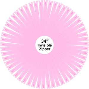 Mandala Crafts #3 Pink Hidden Invisible Zippers for Sewing and Crafts, 40 PCs 34 Inch Coil Zippers Supplies for DIY Tailoring Projects