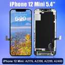 Brinonac for iPhone 12 Mini Screen Replacement Kit - 5.4 inch Full HD LCD Display, Touch Digitizer Assembly Set with Repair Tools and Tempered Glass Protector