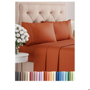 King Size 4 Piece Sheet Set  Comfy Breathable & Cooling Bed Sheets Set  Hotel Luxury Bedding for Women, Men, Kids & Teens  Deep Pockets, EasyFit, Super Soft & Wrinkle Free  OekoTex  Terracotta