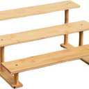 Linwnil Premium Bamboo Multi-Tiered Desk Organizer – Compact, Stylish Storage Solution for Home & Office Use, 40 Width