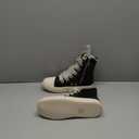 Kluolandi Fashion High Top Sneakers for Women Wide Lace Up Black White Platform Sneaker Shoes with Zipper (7)