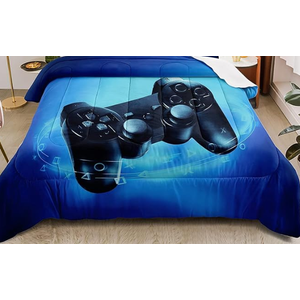 Iris Bedding Gamer Comforter Set for Boys Teens Gaming Bedding Set Video Game Bedding Home Decor for Kids 3 Pieces Quilted Duvet 