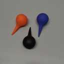 3 Pcs Manual Fluid Suction Device, for Pet Rubber Ear Washing Squeeze Bulb Ear Washing Removal Tool Ear Wax Removal, Pet Earwax Cleaning(Black, Red, Blue)