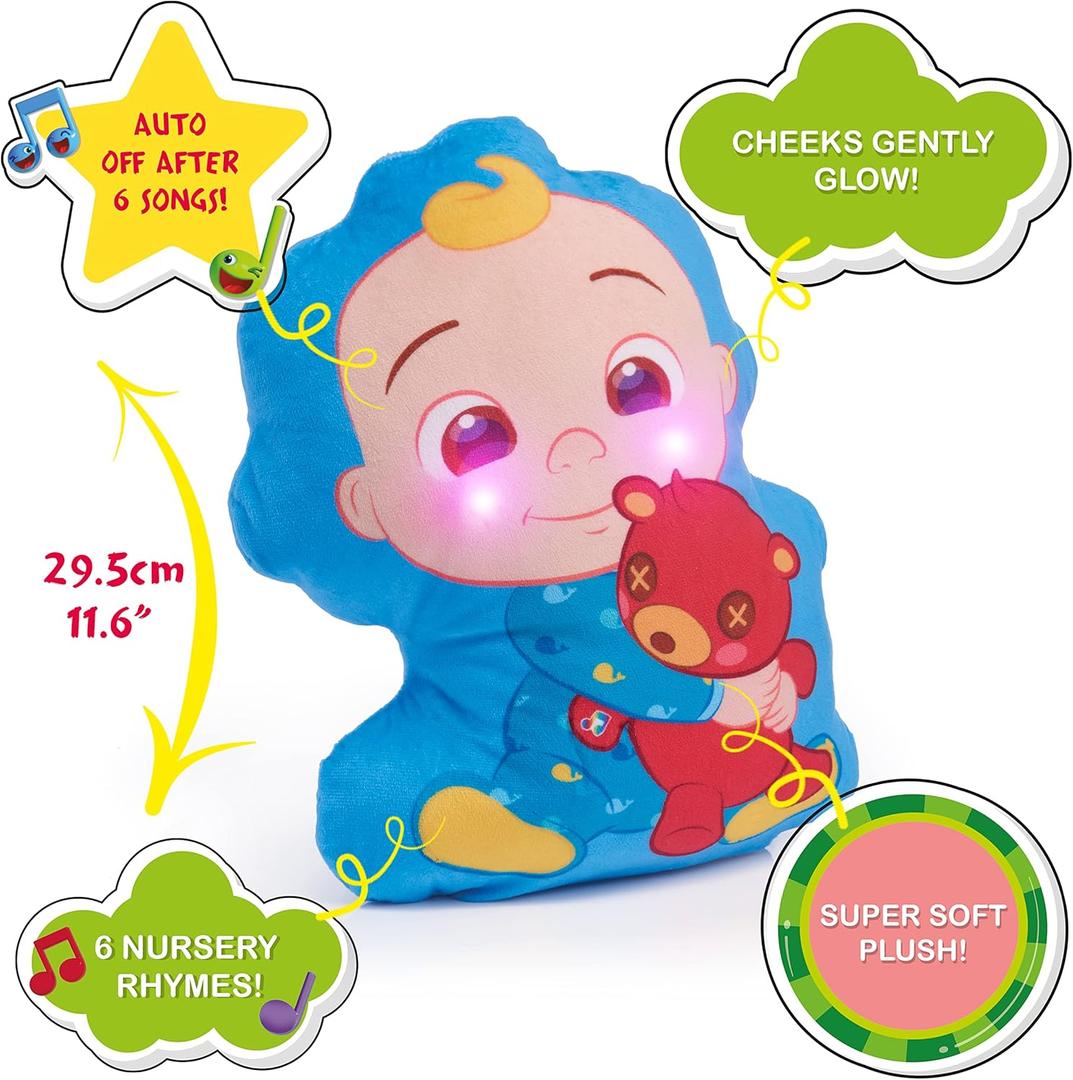 WOW! STUFF CoComelon Toys JJ Musical Sleep Soother | Pre-School Learning Toy That Plays 6 Bedtime Songs Plus Night Light | for Toddlers, Girls and Boys | Ages 2, 3, 4 and 5