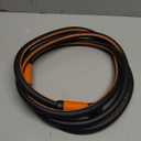 EADUTY Hybrid Lead In Garden Hose 5/8 IN. x 10 FT, Heavy Duty, Lightweight, Flexible with Rotatable Grip Handle and Solid Brass Fittings, Gray+Orange