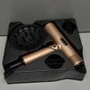 Professional Ionic Foldable Hair Dryer, Brushless Motor 110,000RPM Powerful 1600W Fast Drying Low Noise Blow Dryer with 2 Concentrator Nozzle 1 Diffuser Attachments for Home Salon Travel