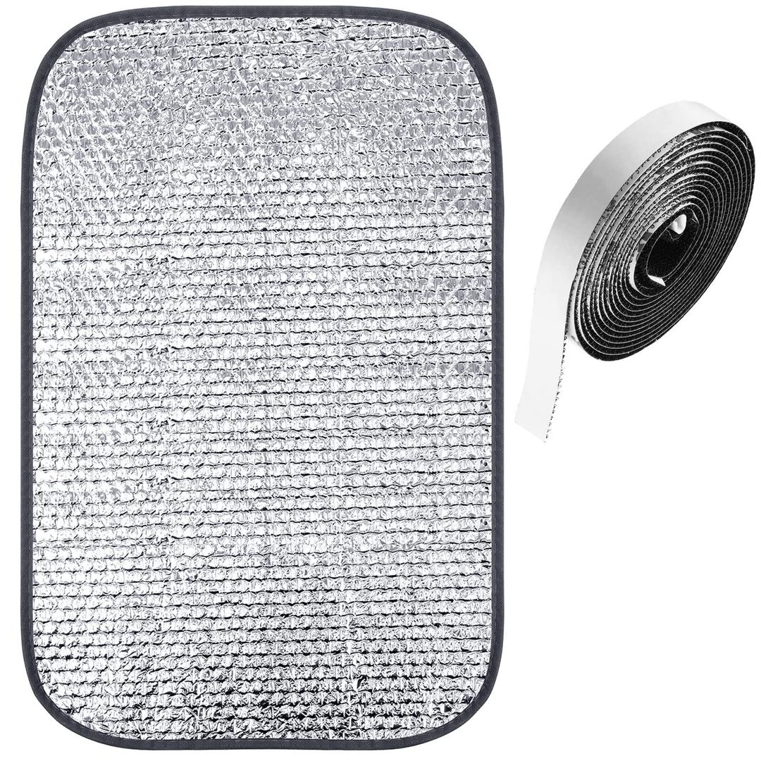 Frienda Rv Window Reflective Insulation Roll 23.6inch*15ft Double Aluminum Foil Heat Bubble Thermal Window Shade Door Cover Blackout for Garage Roof Travel Camper Skylight Shield