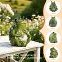 SIMON'S SHOP Solar Frog Garden Statue, 8'' Outdoor Weatherproof Figurine