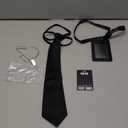 6PCS Agent Costume Set,Secret Service Costume Accessories with Black Sunglasses ID Badge Adjustable Pretied Zipper Tie Earpiece,Spy Costume for Kids,Cosplay,Halloween,Party,Dress Up