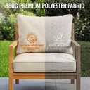 Outdoor Chair Cushions Set of 2, Patio Chair Cushions 24x24x4 Inch, Waterproof Outdoor Patio Seat Cushions for Patio Furniture Couch Sofa, Fastness High Density Foam with Zipper Design (Beige)