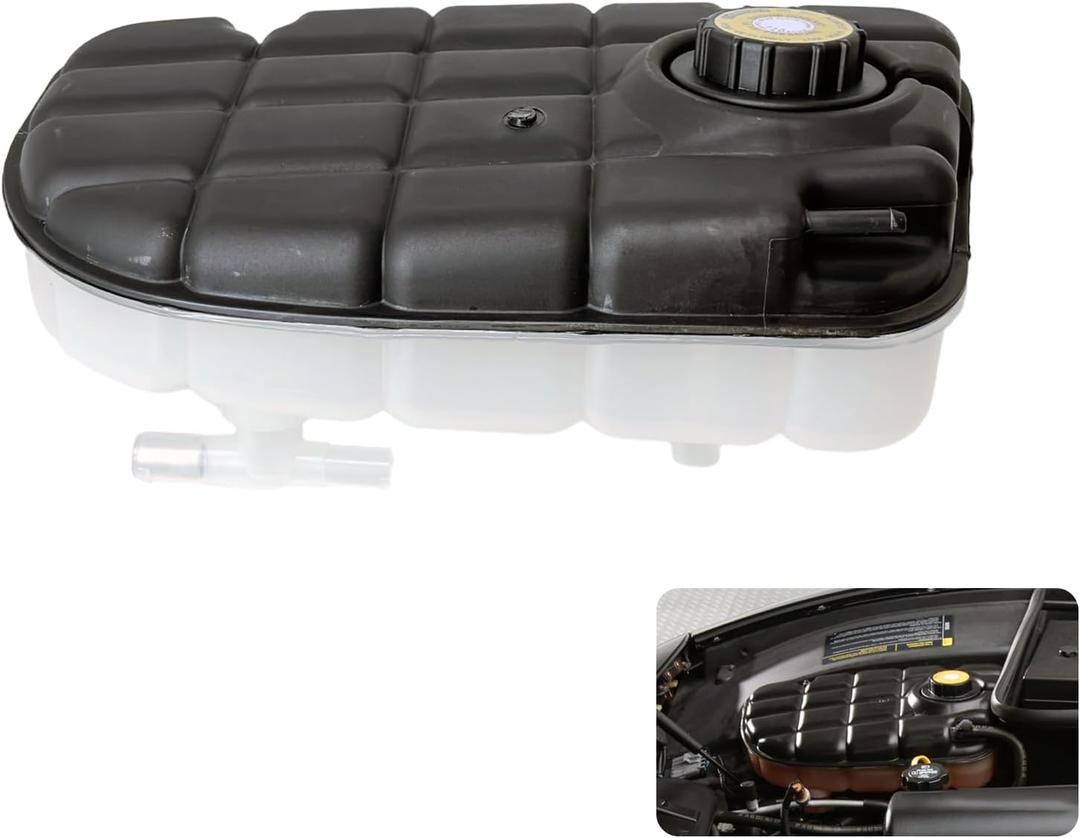 603-140 Front Engine Coolant Reservoir Tank with Cap, Compatible with 2000 2001 2002 2003 2004 Chevrolet Corvette V8 5.7L, Replacement Radiator Coolant Overflow Tank, Replaces# 10430189