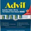 Advil Pain Reliever and Fever Reducer, Pain Relief Medicine with Ibuprofen 200mg for Headache, Backache, Menstrual Pain and Joint Pain Relief - 50x2 Coated Tablets