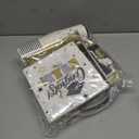 Graduation Decorations 2026 Black and Gold Grad Party Supplies with Disposable Plates, Napkins, Tablecloth, Cups and Congrats Grad Banner for 24 Guests - Graduation Party Decorations