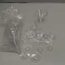 Yinkin 25 Cups and 25 Spoons Plastic Martini Glasses Disposable Cocktail Glasses Mini Martini Plastic Cups Dessert PVC Shot Unbreakable with Spoons for Weddings Party Wine Food (Clear,5 oz)