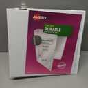 Avery Durable View Binder with DuraHinge and Slant Rings, 3 Rings, 3" Capacity, 11 x 8.5, White