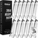 12 PCS Mini Serving Tongs, 6 Inch Small Sugar Tongs, Stainless steel Small Kitchen Tiny Food Tongs for Serving Food, Coffee Bar, Tea Party, Desserts Party and Ice Bucket