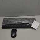 Wireless Keyboard and Mouse Combo, MARVO 2.4G Ergonomic Wireless Computer Keyboard with Phone Tablet Holder, Silent Mouse with 6 Button, Compatible with MacBook, Windows (Black)