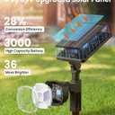 Solar Spotlights Outdoor Waterproof IP67,Cool White LED Floodlight,4 Pack,360Adjustable Prowered Panel,3 Lighting Modes,Garden Decor Outside Spot Lights Focus for Yard/Landscape/House/Lawn/Patio/Tree