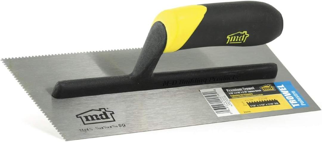 M-D Building Products 20056 1/16 in. x 1/16 in. x 1/16 in. Premium Square Notch Trowel (1/16 in x 1/16 in x 1/16 in)