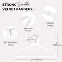 HOUSE DAY Premium Velvet Hangers 50 Pack, Non-Slip Flocked Felt Hangers, Sturdy Clothes Hangers with 360 Rotatable Hook, Heavy Duty Coat Hanger, Durable Slim White Hanger for Closet Space Saving