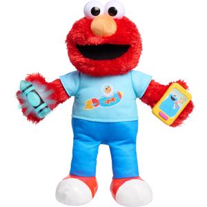 Sesame Street 13-inch Learning Elmo Plush Stuffed Animal with 50+ Phrases, Lights, Sounds, & Motion, Learning and Education, Kids Toys for Ages 18 Month by Just Play