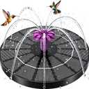 Solar Fountain for Bird Bath, 4W Solar Powered Water Fountain Pump, Outdoor Water Fountain with 6 Nozzles for Hummingbirds, Garden, Pool, Pond