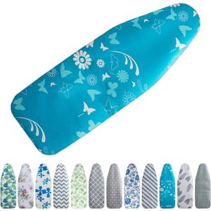 Ironing Board Cover for Homecare,Homes Ironing Board Cover and Pad,30x13in 49x18in 54x15in Elastic Iron Board Cover Cotton Ironing Cover and Pad(Cyan,49x18in)