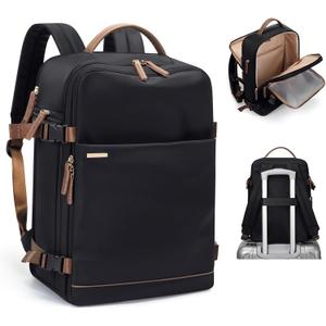GOLF SUPAGS Laptop Backpack with Separate Laptop Compartment Fits 15.6 Inch Notebook Large Capacity Computer Bag for Women Work Travel College Backpacks (Black)