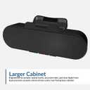 Cyber Acoustics USB & Bluetooth Speaker Bar (CA-2890PRO) USB Powered with Speakerphone for PC and Bluetooth for Connection to Smartphones, Clamps to Monitors up to 2 Inches Thick, 20 Watts
