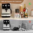 BEYGORM Acrylic Coffee Bar Station Organizer for Countertop, Office Breakroom Clear Snack Tea Storage Accessories Holder for Kcup Pod Condiment Cup Sugar Creamer Syrup, Coffee Gift for Coffee Lovers