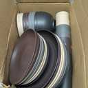 Teivio 32-Piece Kitchen Plastic Wheat Straw Dinnerware Set,Service for 8,Unbreakable Dinner Plates, Bowls,Cups,Farmhouse Outdoor Camping Dishes for Rustic Life/Country/Vintage Colorful,Aesthetic