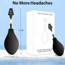 2 x Ear Pain Relief Tool, Natural Ear Pressure Relief Device, Instant & Sustained Relief Migraine Ear, Instant Migraine and Headache Alleviation Through Targeted Inner Ear Stimulation (Single-Cap, Black)