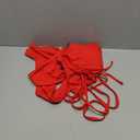 Meetall Cheeky High Cut Triangle Bikini Sets for Women Cute Halter Top Swimsuits 2 Piece (Small, Red)