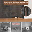 Reinforced 48" Extra Tall X 100" Extra Wide Retractable Baby Gate for Large Openings Extra Tall Dog Gates for Doorways Extra Long Baby Gate Mesh Large Dog Gate Indoor Pet Gate for Cats, Black