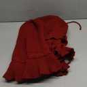 36-Inch Ruffled Sweater Knit Christmas Tree Skirt with Lace Ties, Burgundy