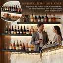 YTALUTTNIE 39IN Wall Mounted Wine Rack with LED Lights(White)