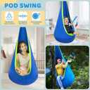 Swing Stand with Sensory Swing and Pod Swing, X-Shaped Swing Frame, Heavy-Duty Metal Sensory Swing Set for Adults Indoor and Outdoor 330LBS