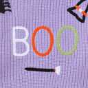 Toddler Girl/Boy Halloween Sweater Boo Hand Embroidered Knitted Pullover Fall Winter Clothes 1-5T (Purple)