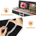 Christmas Gift Wrapping Paper Organizer Storage Bags,Plastic Container for Holiday Supplies & Accessories, Gift Bag Organizer, Under Bed Wrapping Paper Storage (Black)