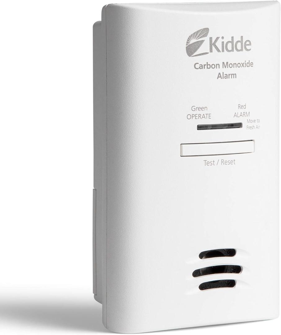 Kidde Carbon Monoxide Detector, Plug In Wall with AA Battery Backup, Test-Hush Button Kidde Carbon Monoxide Detector, Plug In Wall with AA Battery Backup, Test-Hush Button