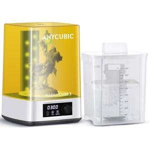 ANYCUBIC Wash and Cure Machine 3.0, 2 in 1 UV Washing and Curing Station for ANYCUBIC Photon Mono 4 2 Mars Series LCD/DLP/SLA 3D Printer Models, with Twistable Gooseneck Light
