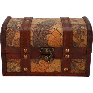Vintage Boxes, Wooden Box Jewelry Storage Case Handmade Treasure Chest Storage Box Vintage Wood Box Vintage Style Wooden Box Decoration Wood Storage Organizer for Jewelry Ornaments